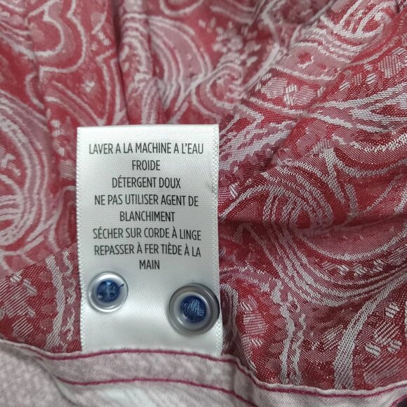 ULTRA RARE Robert Graham RULEVILLE VTG/Y2K LMTD ED? Burgundy/Lt Blue Paisley 4XL - Picture 3 of 7